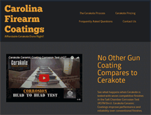Tablet Screenshot of carolinafirearmcoatings.com